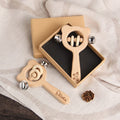 Wooden Animal Baby Hand Bell Toy