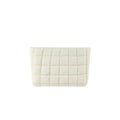 3D Yarn-Embroidered Logo Puffy Quilted Makeup Bag