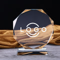 Round Edge Crystal Glass Award