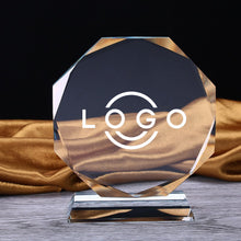 Round Edge Crystal Glass Award