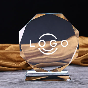 Round Edge Crystal Glass Award