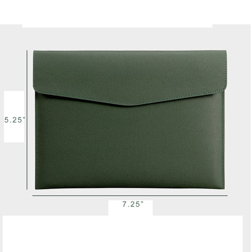 A7 Lichee Pattern Portfolio Envelope Case File Bags Document Holder with Snap Closure
