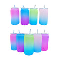 Reusable Plastic Colorful Beer Can Mugs With Lids And Straw
