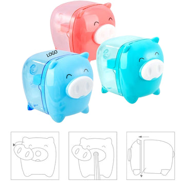Cute Pig Shaped Manual Pencil Sharpener