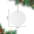 Full Color Ceramic Ornament W/Gold String