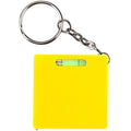 Square Retractable Measuring Tape Keychain With Level