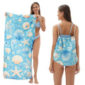 2-In-1 Foldable Beach Towel Backpack Set