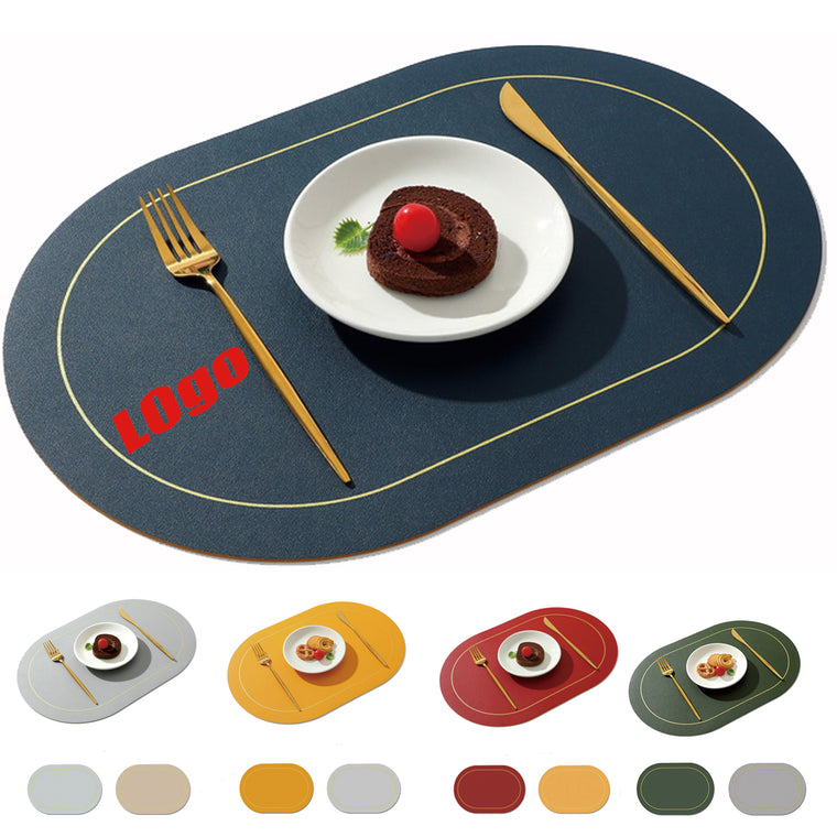 Kitchen Table Faux Leather Two-Color Placemat