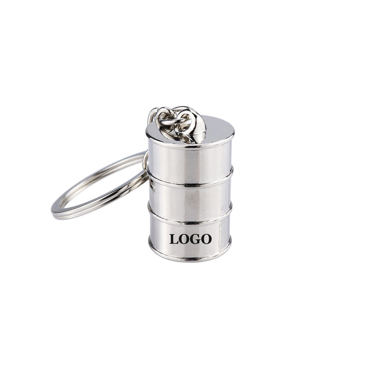 Alloy Oil Drum Key Chain