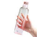 Gradient Color Transparent Glass Water Bottle W/ Time Scale
