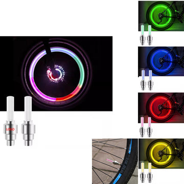 Colorful Bicycle Valve Light LED Bike Wheel Light Tire Light