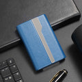 Stainless Steel Business Card Holder with Leather Case
