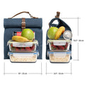 Waterproof Foldable Waxed Canvas Lunch Cooler Insulated Bag