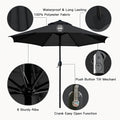 9ft Patio Umbrella Outdoor Table Umbrella 8 Sturdy Ribs