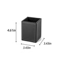 Faux Leather Square Storage Box（3.43"×3.43"×4.61"）