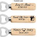 Stainless Steel Bottle Opener With Oak Handle/ Wedding Gift