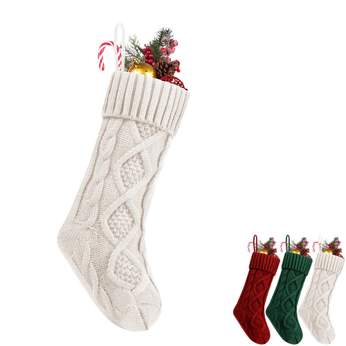 18" Cable Knit Christmas Stocking