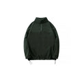 Double-Sided Fleece Drawstring Half-Zipper Sweatshirt