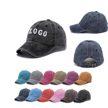 Embroidered Washed Cotton Soft Top Visor Baseball Cap