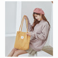 Corduroy Shoulder Bag For Women, Large Capacity Canvas Tote