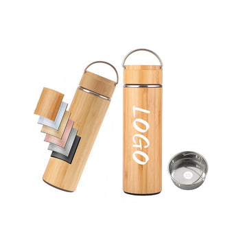 15Oz Bamboo Bottle With Handle