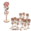 Wooden Rose Sign Desktop Decor Festival Gift