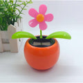 Solar-Powered Dancing Flower Toy Car Decor