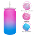 Reusable Plastic Colorful Beer Can Mugs With Lids And Straw