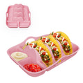 Reusable Silicone Taco Holder With Handle & Dividers