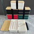 Bamboo Bento Box With Compartments