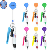 4 In 1 Clip-On Badges With Ballpoint Pens