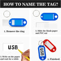 Key Tags With Split Ring Label Window