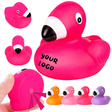 Custom Flamingo Rubber Duck Kids Bath Toy