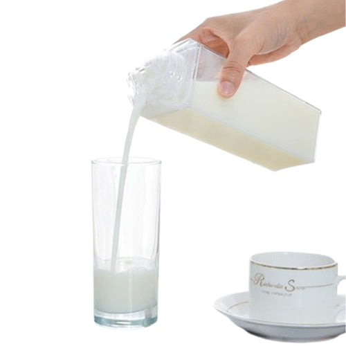 17 Oz Reusable Clear Plastic Milk Carton Water Bottle