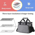 10L Insulated Lunch Cooler Bag with Pockets & Shoulder Strap