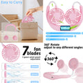 Portable Neck Fan 1200 mAh Rechargeable USB Hands-Free