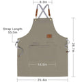 Adjustable Cross Back Waterproof Canvas Apron
