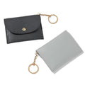 Pu Card Holder Wallet With Keyring
