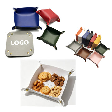 Square PU Leather Storage Box