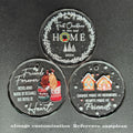 Clear Acrylic Ornaments With Holiday Designs