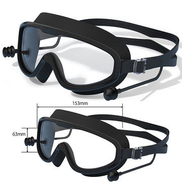 Large Frame Swimming Goggles With Earplugs