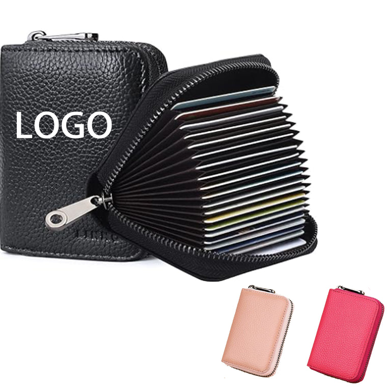 Rfid Blocking Zippered Multi-Card Wallet