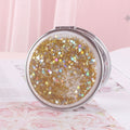 Folding Double-Sided Glitter Mirror