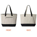 Super Strong Large Canvas Tote Bag With Zipper Pocket