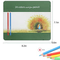 Colored Pencils Case Metal Box Comes With Pencils