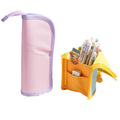Portable Folding Stationery Box Pencil Case With Zipper