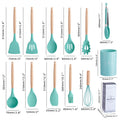 12-Piece Non-Stick Silicone Kitchen Set With Wooden Handles