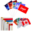 Single Reverse Custom Handheld Flags (12" X 8")