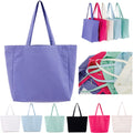Zipper Large Capacity Canvas Tote Bag Shopper