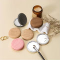 PU Wood Grain Makeup Mirror